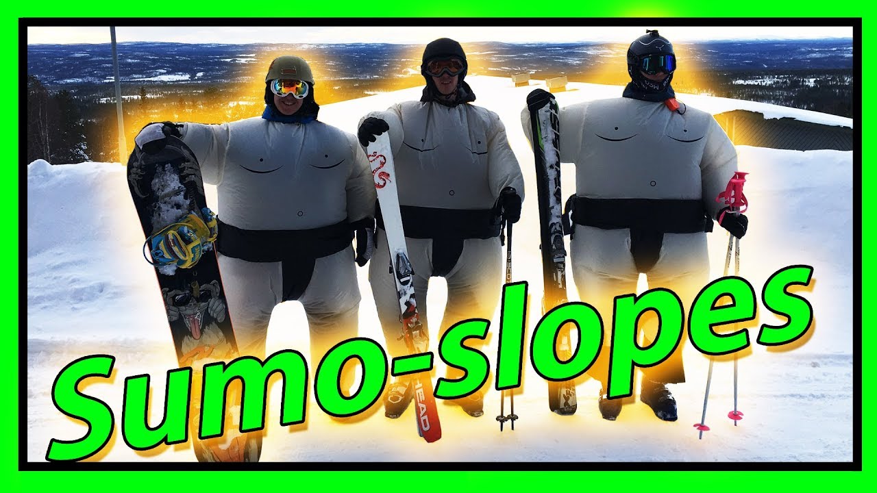 SUMO SNOWBOARDING AND SKIING IN THE SLOPES | TommyLjung