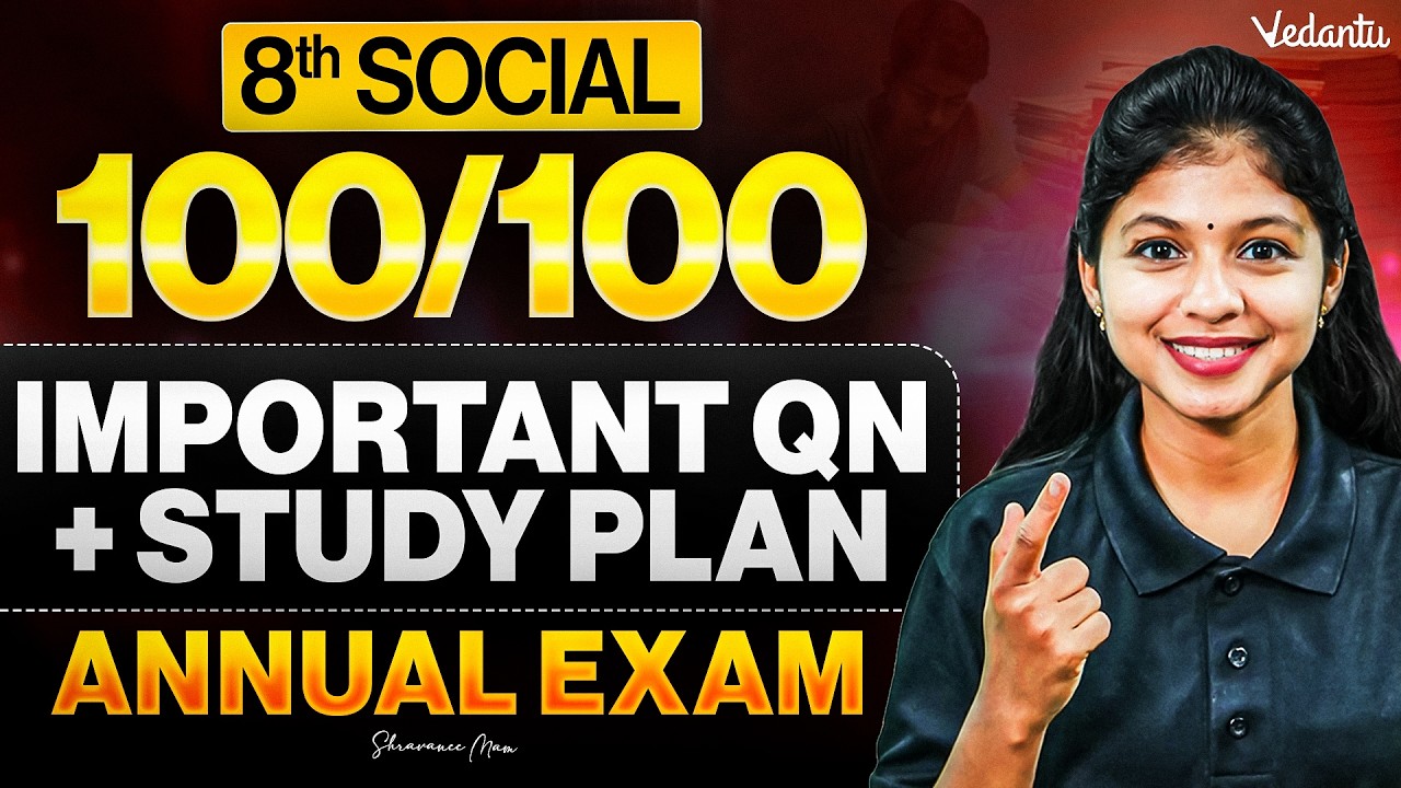 8th Social | Important Questions and Study Plan | Annual Exam 2026 | Shravanee Ma'am