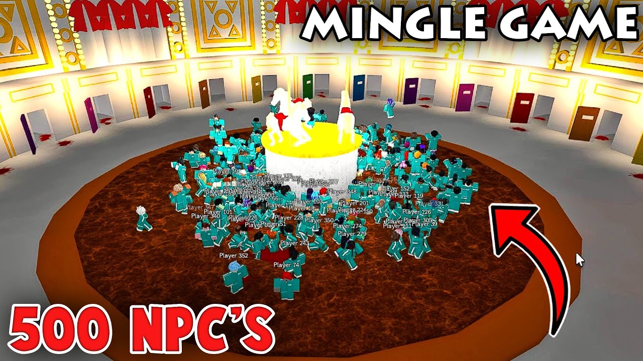 Squid Game but with NPCs - 500 NPCs (MINGLE GAME) - Roblox