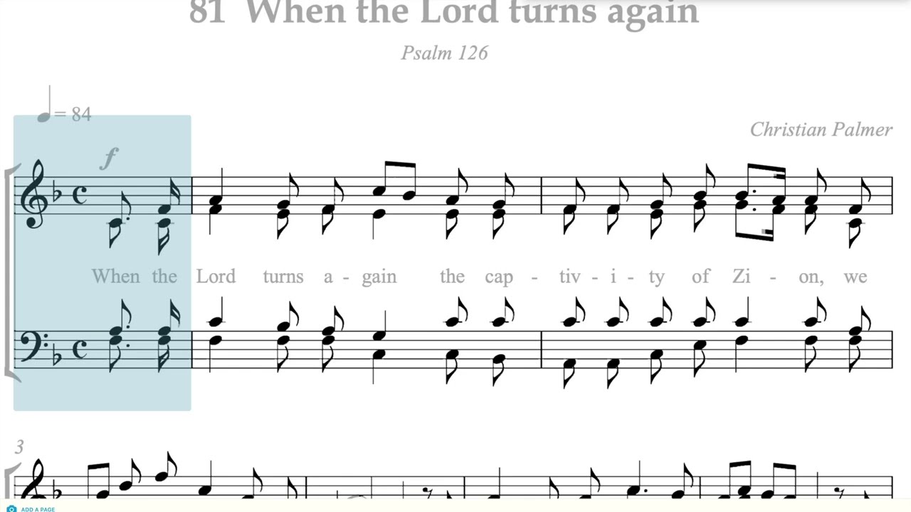 Hymn Collection 081   When the Lord turns again