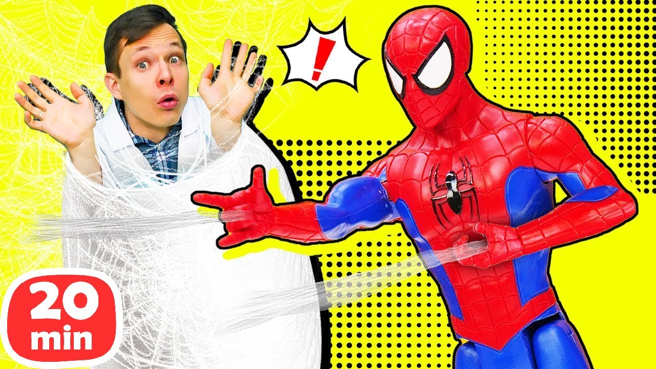 У Человека Паука закончилась ПАУТИНА! Лечим игрушки в видео для детей