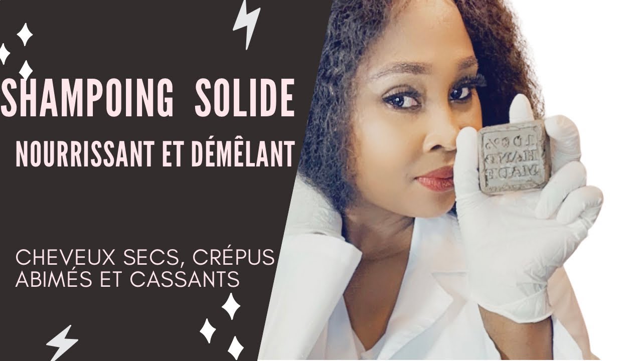 Shampoing solide nourrissant et démêlant pour cheveux secs, cassants et abîmés