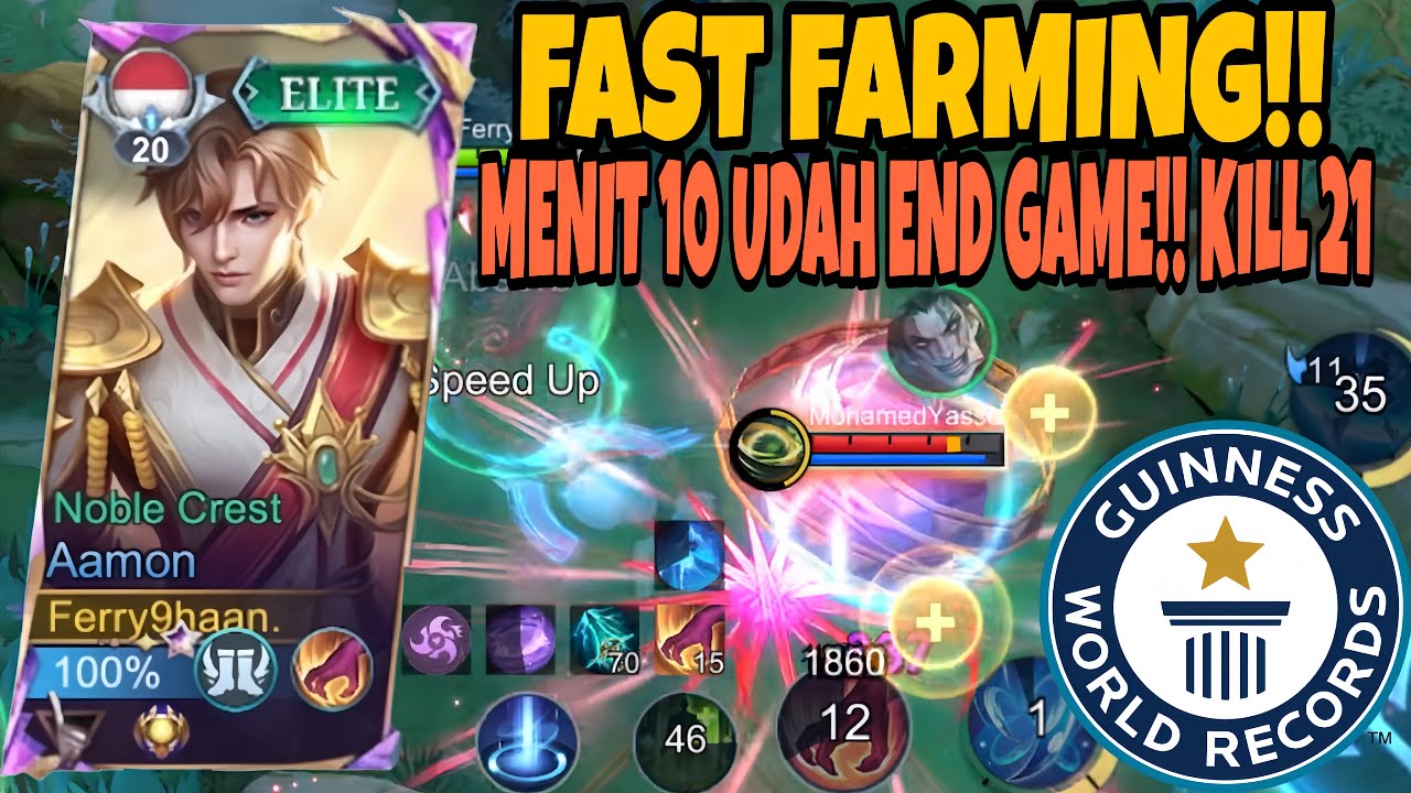 REKOR DUNIA AAMON KILL 21 DAN 10 MENIT END GAME! LAWAN SAMPE FULL COKLAT! TOP GLOBAL AAMON