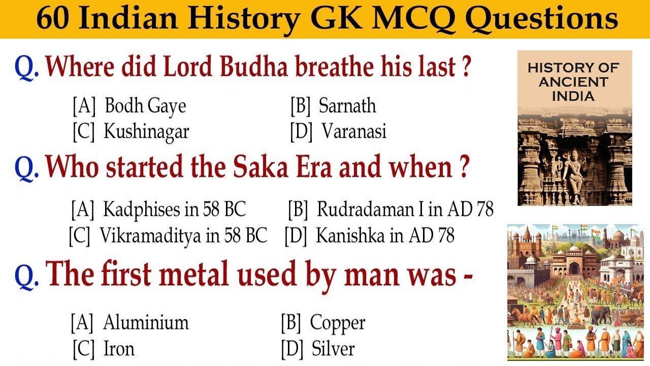 Indian History GK MCQ Questions and Answer in English | Indian History - History General Knowledge