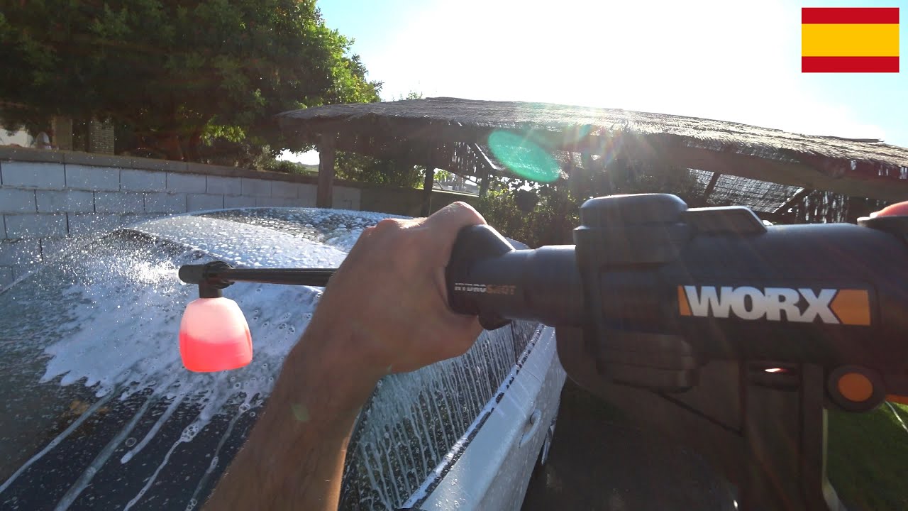 Cómo LAVAR tu COCHE 🚘 en cualquier lugar! 🔫 WORX HYDROSHOT