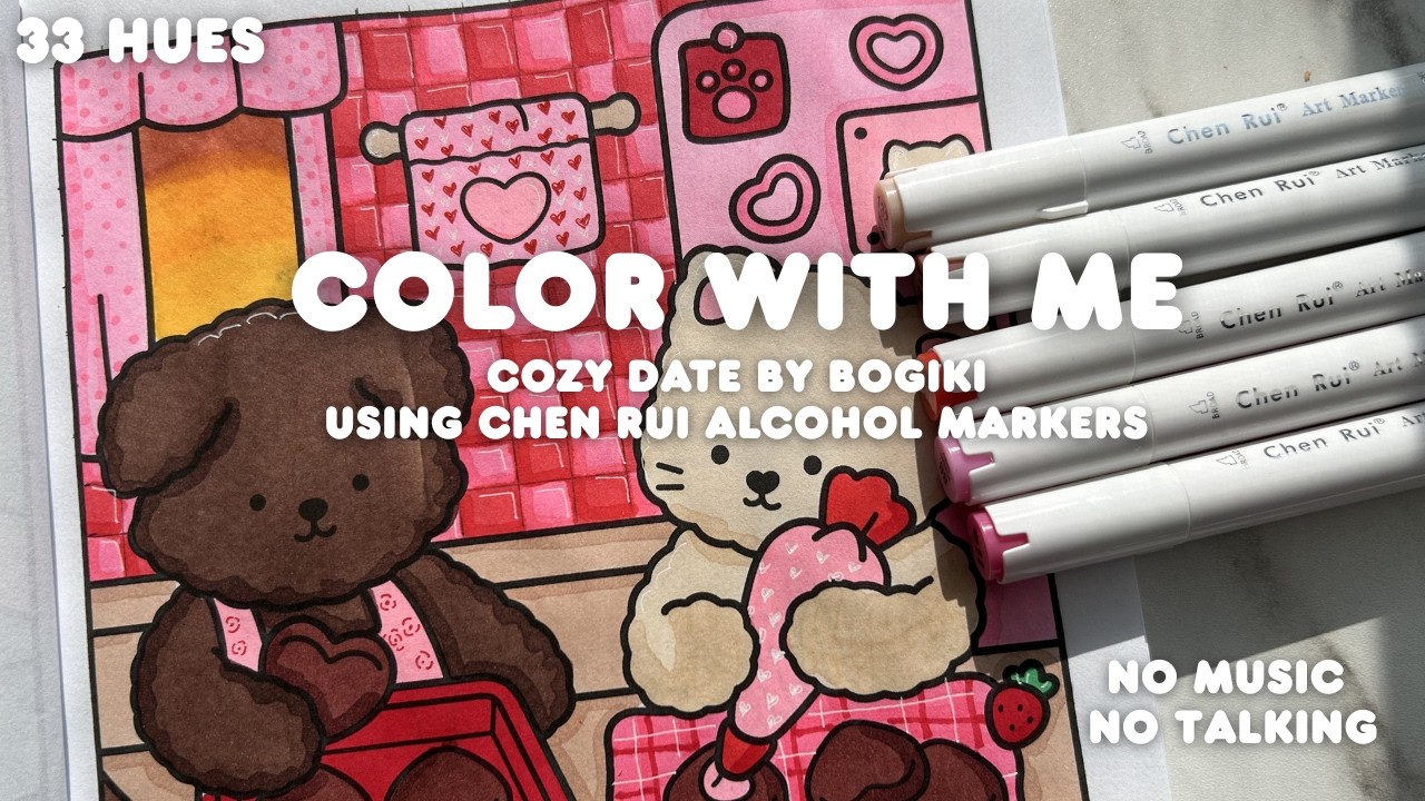 Color With Me | Fuzzy In Love by Southern Lotus using Chen Rui Alcohol Markers