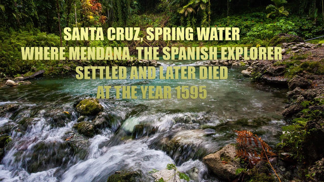 Beautiful, Nembo Springs, Where Mendana the Spanish Explorer Settled 1595. Graciosa bay, Santa Cruz