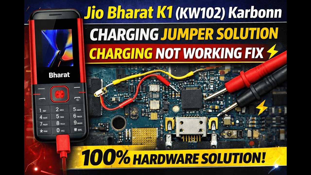 Jio Bharat K1 (KW102) Karbonn Charging Jumper Solution | Charging Not Working Fix