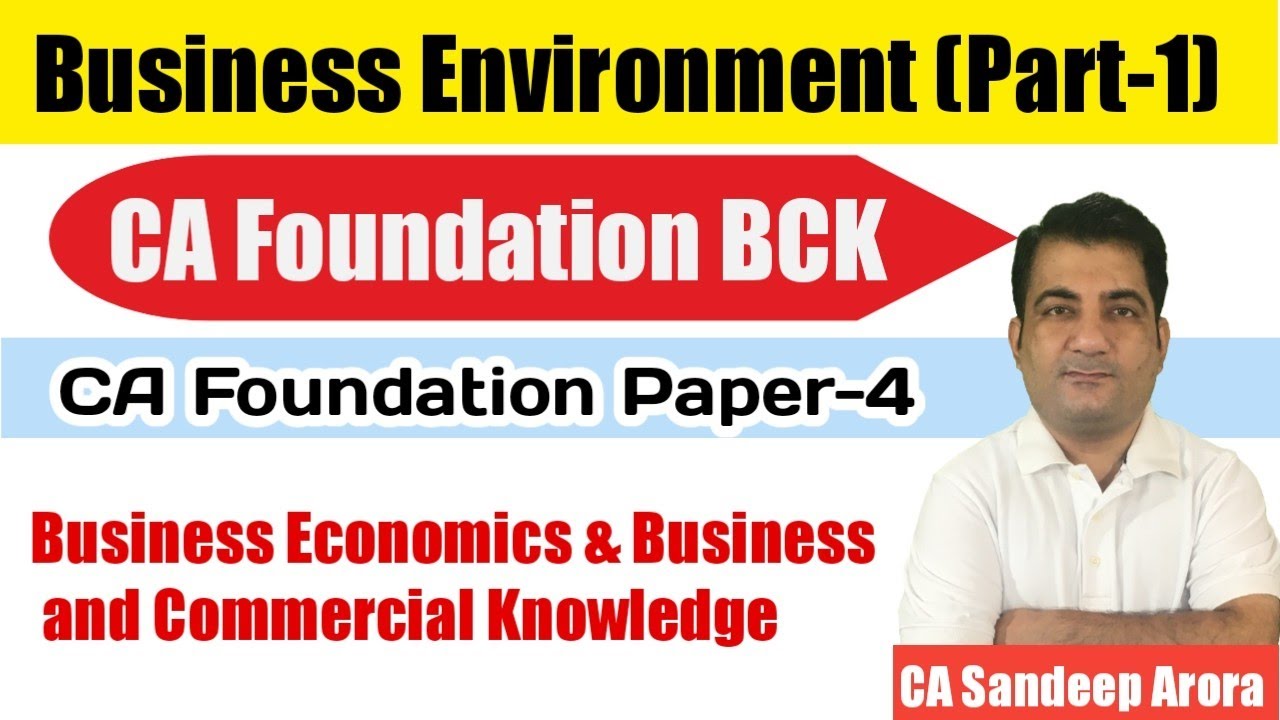 Business Environment ! Part-1 ! CA Foundation BCK ! CA Foundation Economics & BCK #cafoundationeco