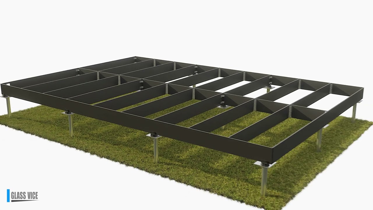 ANCHORJAK TILED DECKING ON GROUND SCREWS