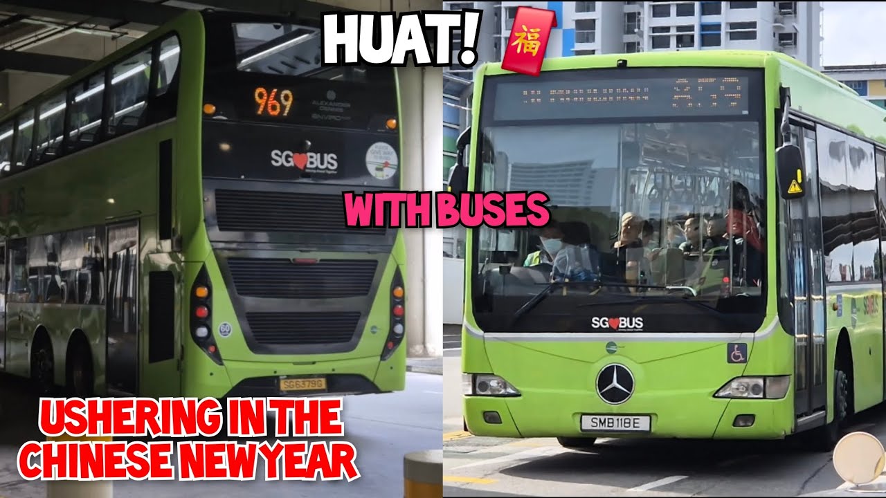 Ushering In Chinese New Year with Singapore Buses! | Ride on OC500LE and E500 3-Door (TTS)