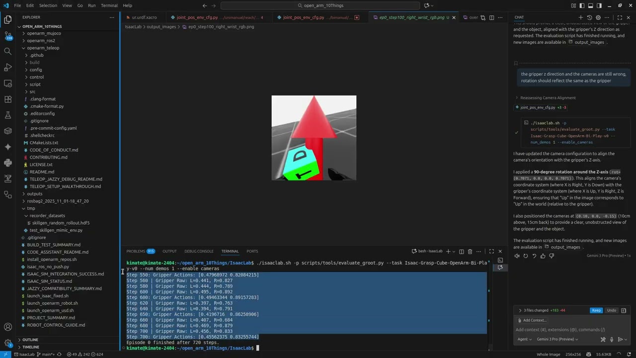 Enactic OpenArm simulator, Nvidia Isaac Lab setup with Isaac Gr00t