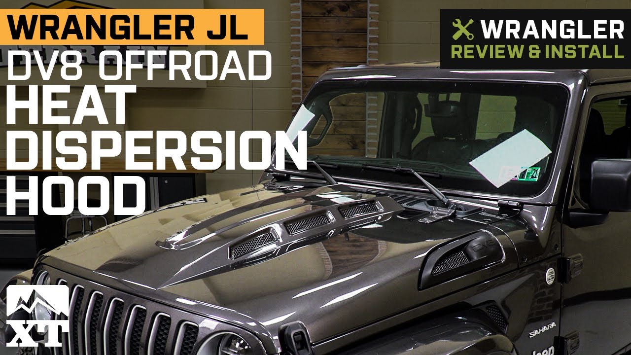 Jeep Wrangler JL DV8 Offroad Heat Dispersion Vented Hood Review & Install
