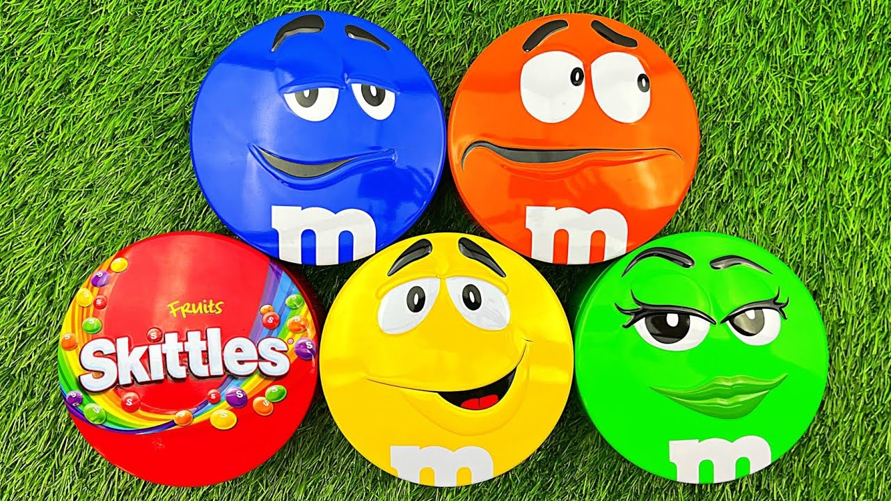 Satisfying Video | Unboxing Skittles and Rainbow M&M'S Candy From Colorful BoxesASMR