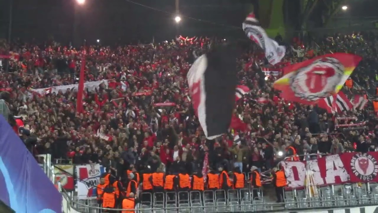 Fans Benfica Lisbon chanting 