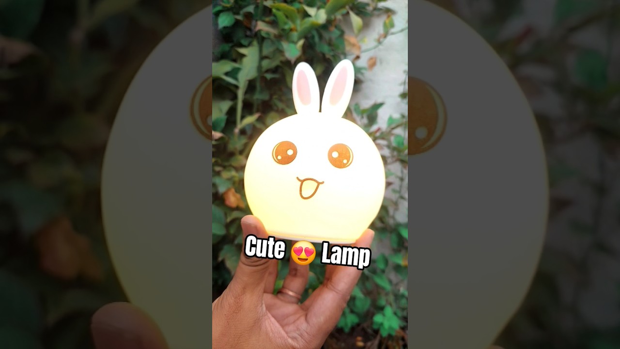 Cute Rabbit Silicone Lamp Light 😍 | Soft & Touch-Activated Night Light #shorts