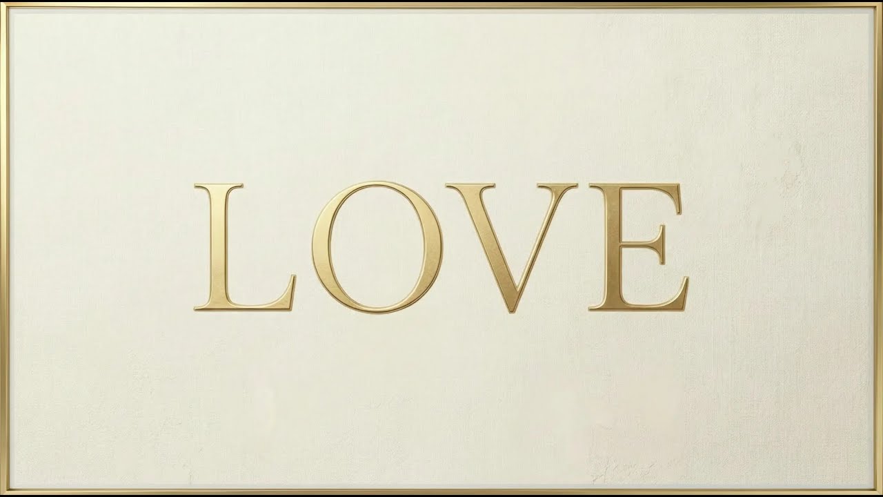 Luxury LOVE Typography Romantic Valentines's Day  Frame TV Art Elegant TV Frame 4k 2H No Sound