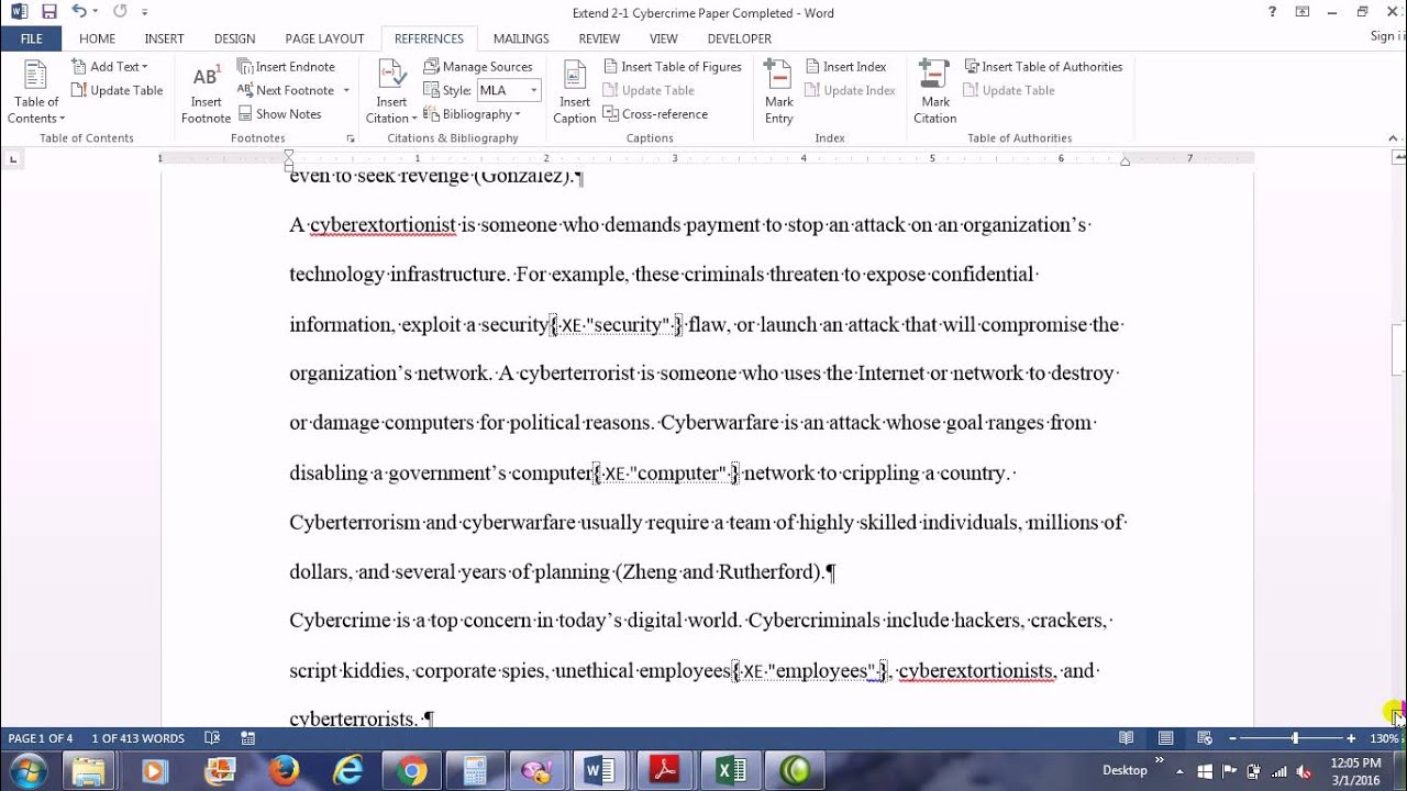 Mark Index Entries and Generate and Index in Microsoft Word