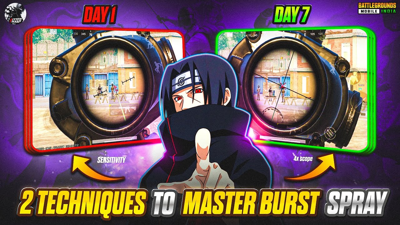 2 Techniques To Master Burst Spray in BGMI with HANDCAM💯(Watch or forgot Burst Spray)