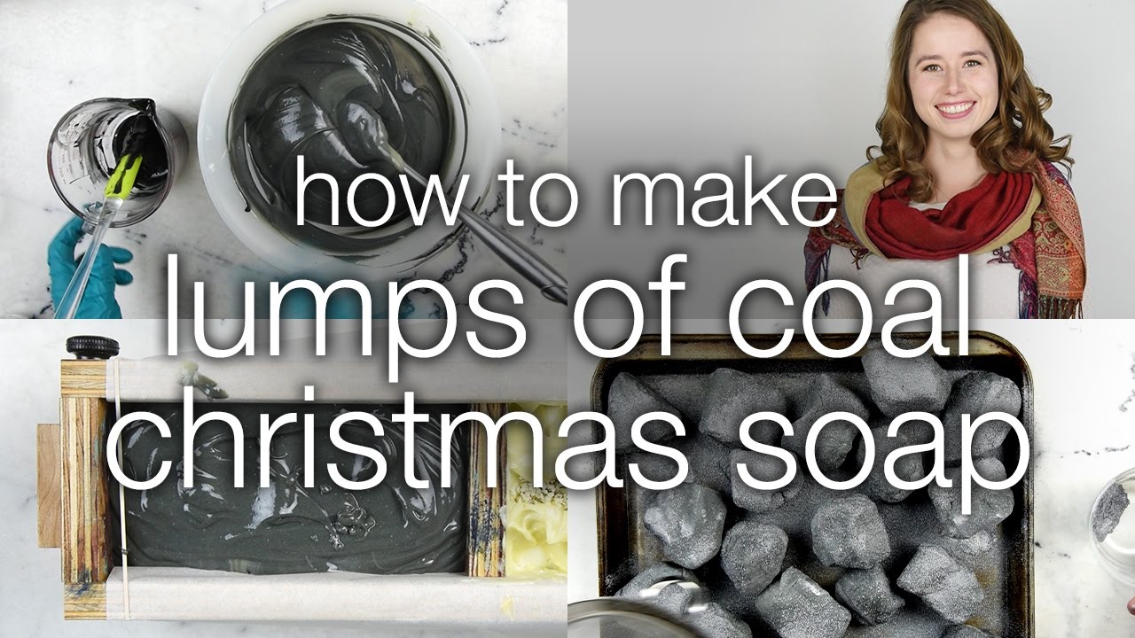 How to Make DIY Lumps of Coal Christmas Soap