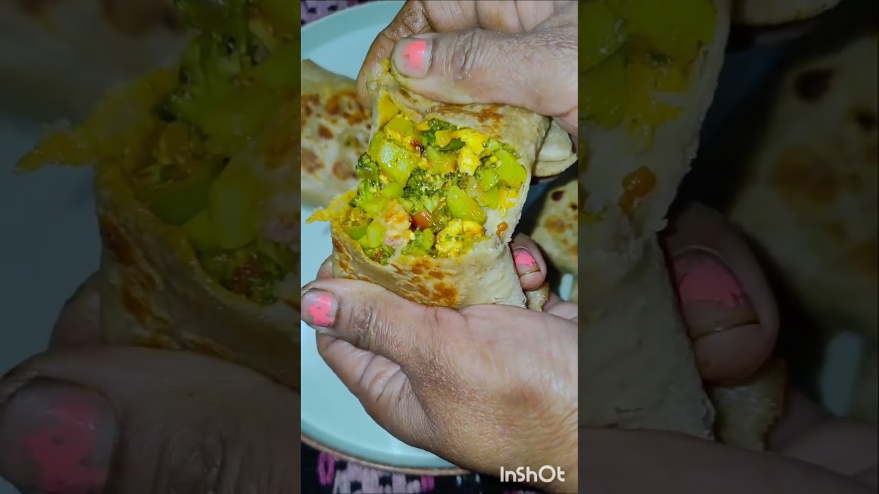 Brocolli se banaye ye 2 delicious & diet friendly breakfast 🌯 #homemadefood #deliciousfood #veg