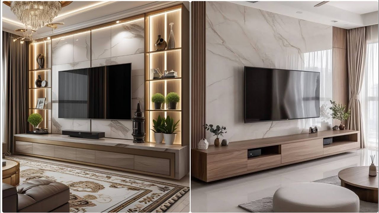 170+ NEW Modern TV Wall Unit Ideas 2025 | Stylish Living Room Inspiration & Floating Cabinet Designs