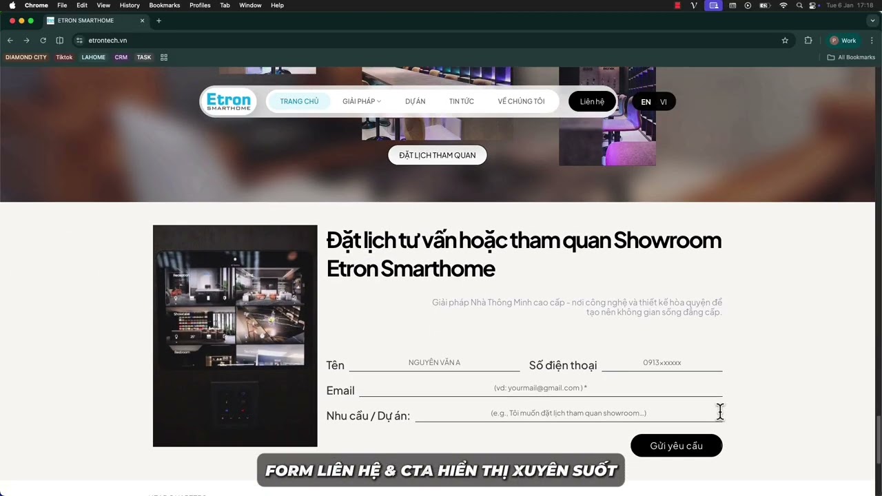 DỰ ÁN WEBSITE - ETRON SMART HOME