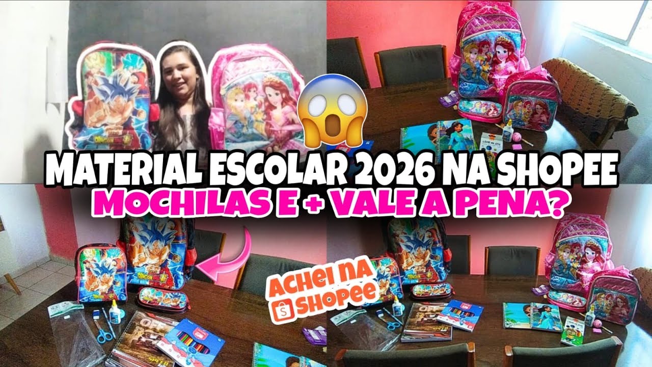 MATERIAL ESCOLAR 2026 NA SHOPEE 😱 SERÁ QUE VALE A PENA?