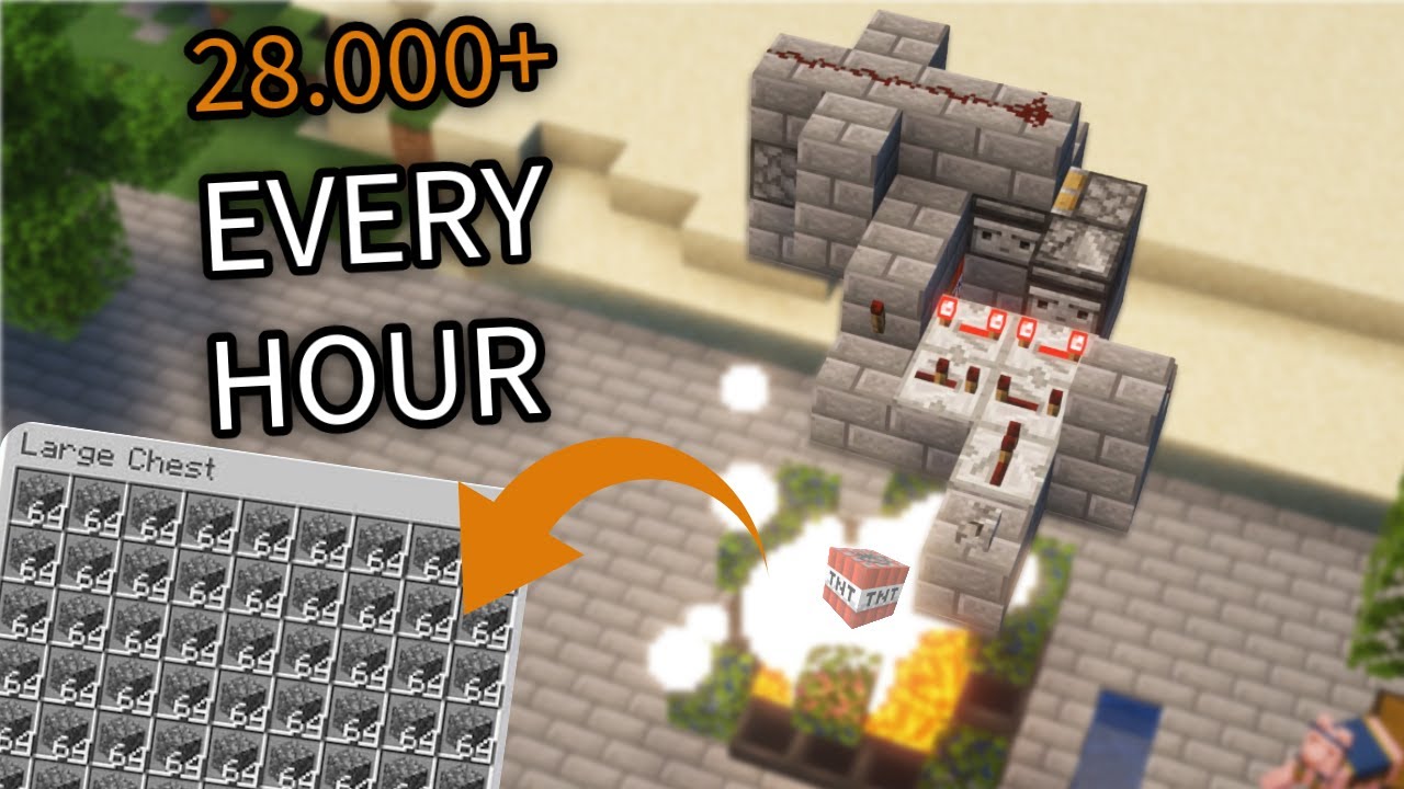 Minecraft Easy COBBLESTONE Farm - Fully Automatic Java 1.21.8
