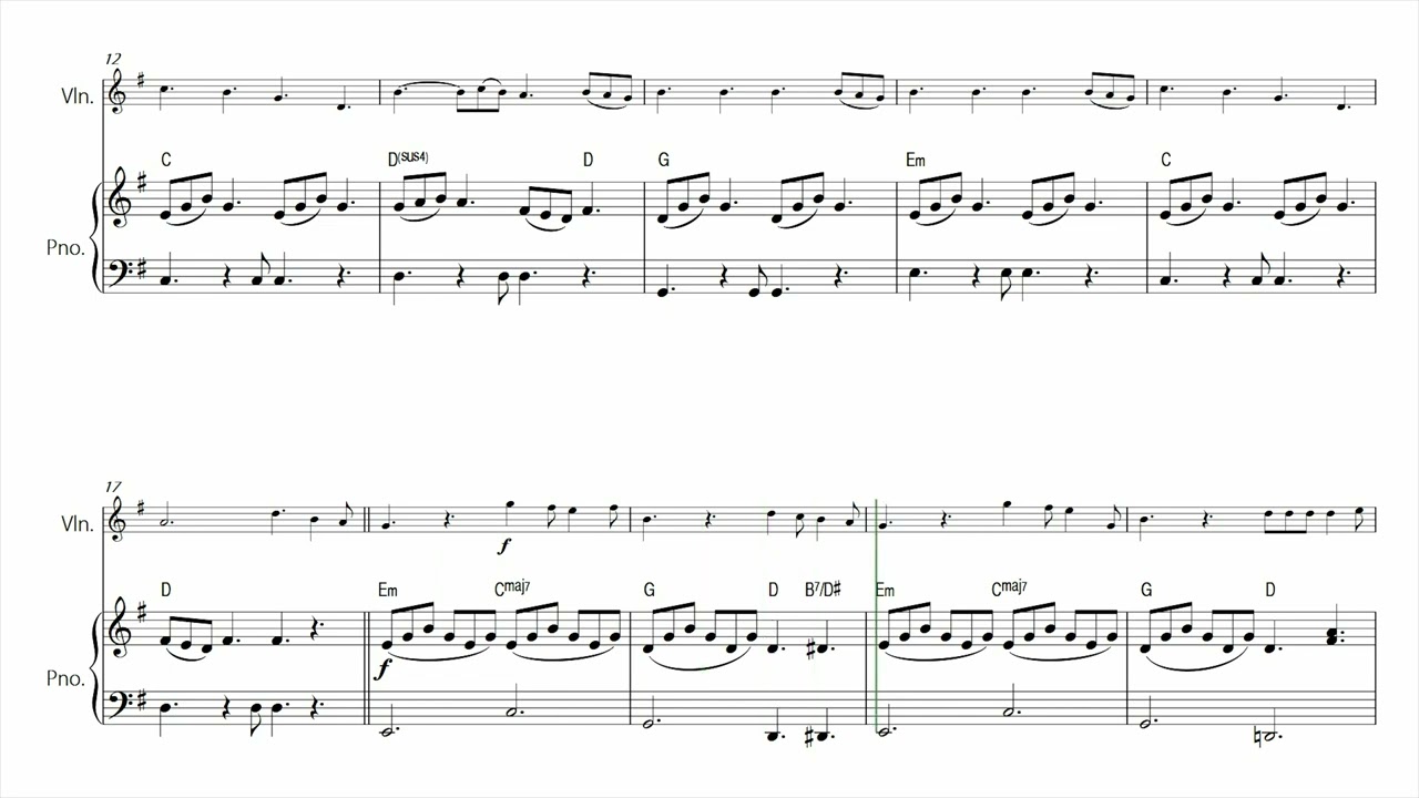 Perfect (Ed Sheeran) - EASY VIOLIN/PIANO (Sheet Music)