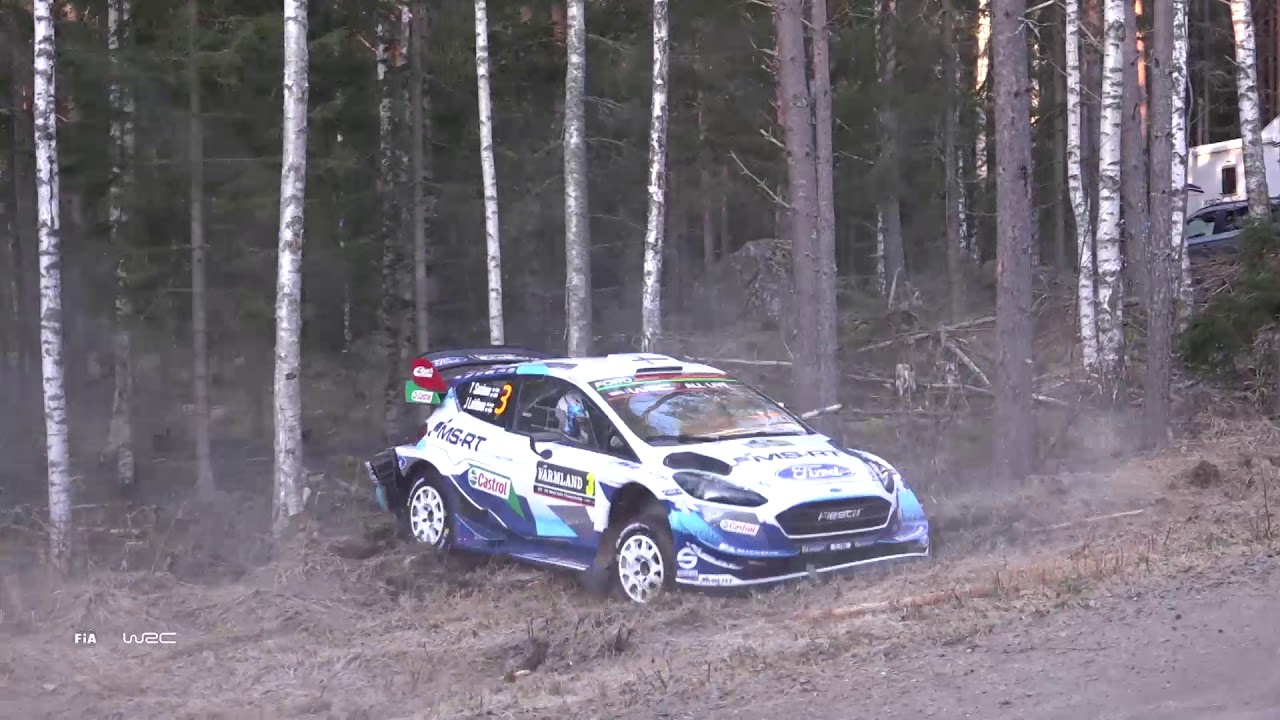 Teemu Suninen HOT MOMENT during Shakedown Rally Sweden 2020