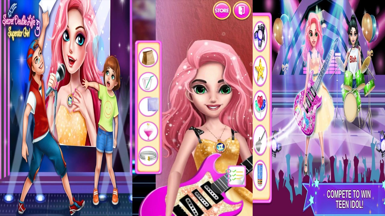 Secret Double Life 3 - Superstar Girl Love Story - Games Android gameplay games for girls