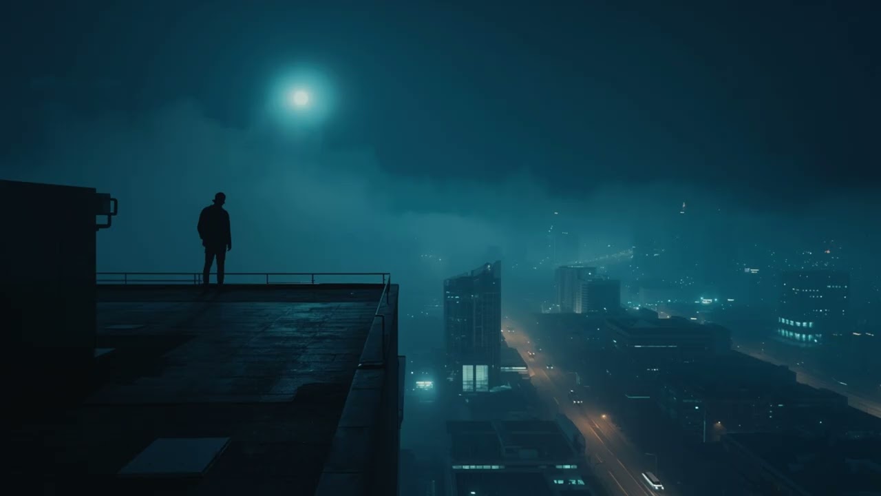 Melancholic Night Ambience 🌙 Slow Instrumental Music for Sleep & Stress Relief ✨ Calm Relaxing Sound