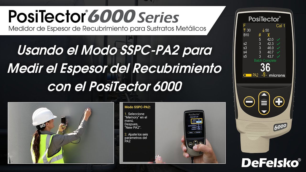 PosiTector 6000 Modo SSPC PA2 Español