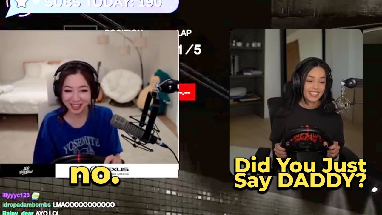 Fuslie Reacts to Herself Saying Daddy on Valkyrae's Stream