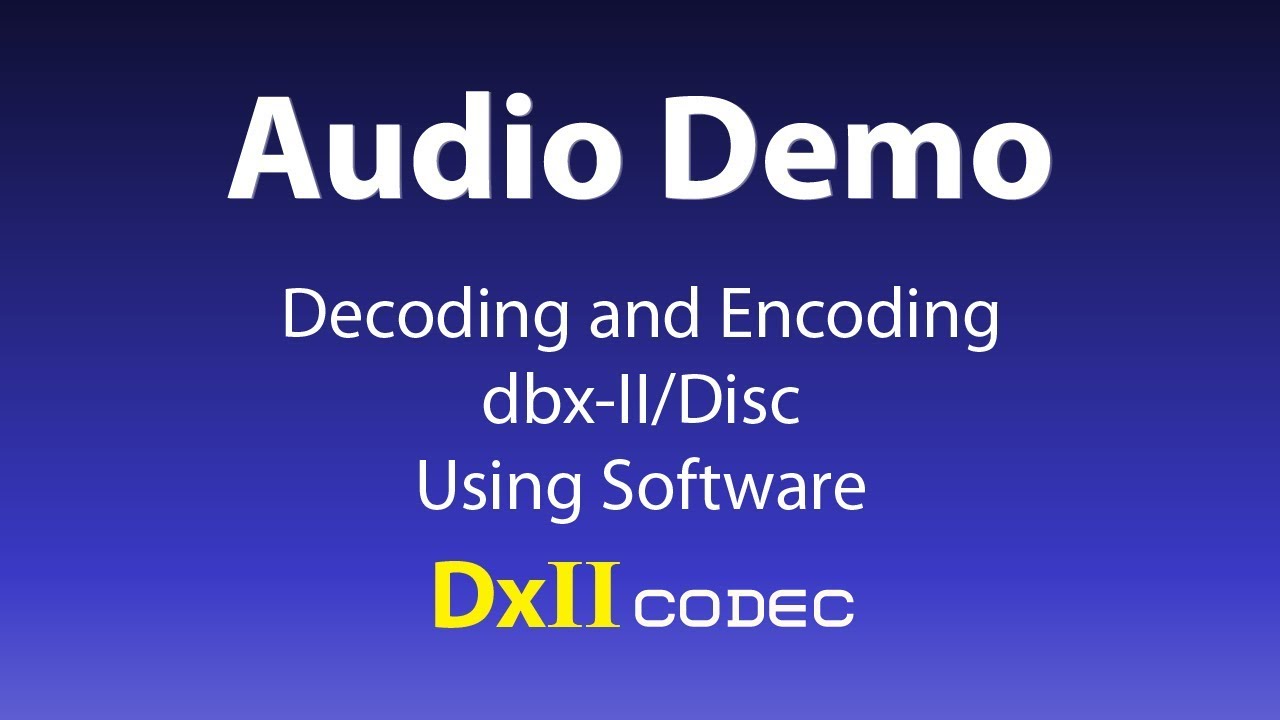 dbx-II Software vs. Hardware audio demo &mdash; Vocal