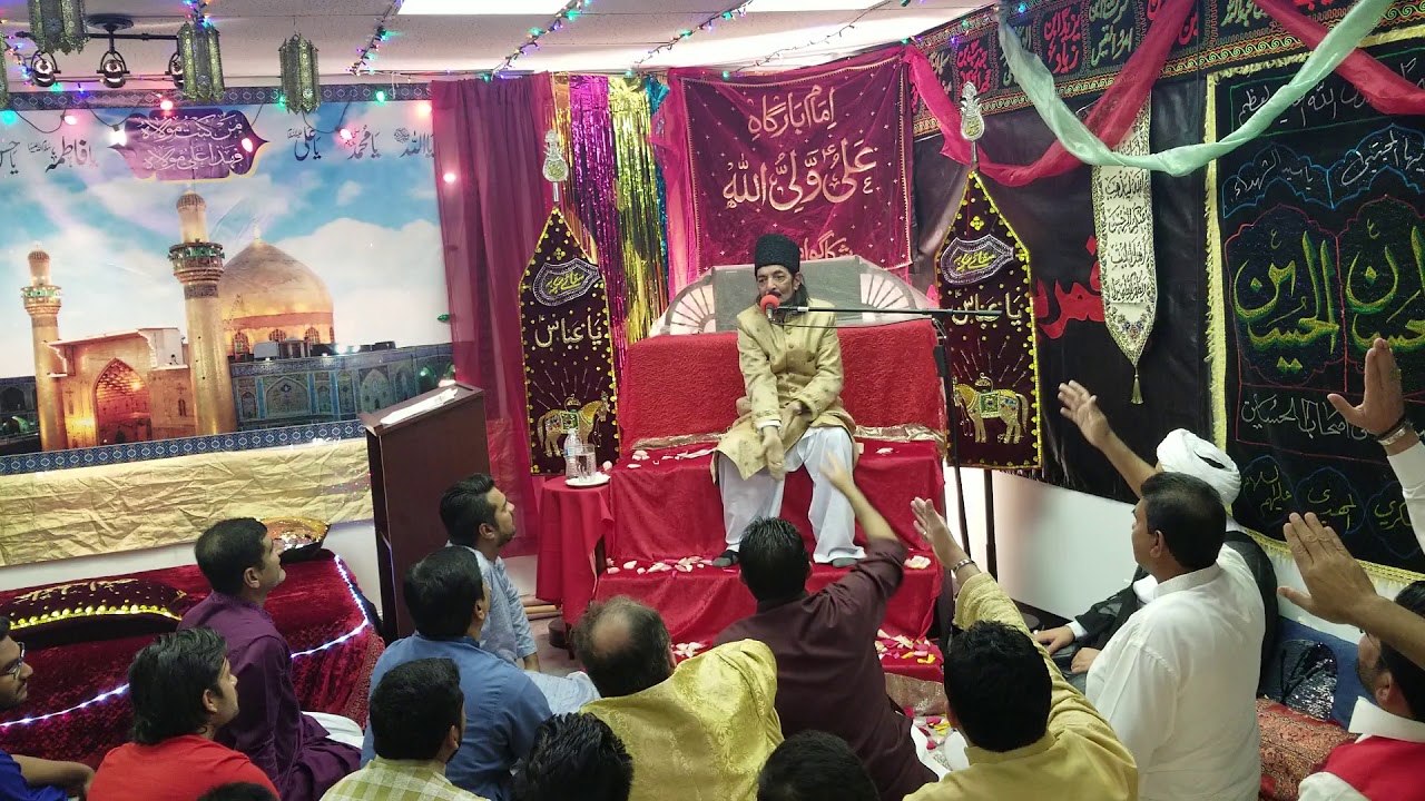 Allama Zameer Akhtar Naqvi reciting Jashan e Ghadeer at Aliyun Waliullah -2