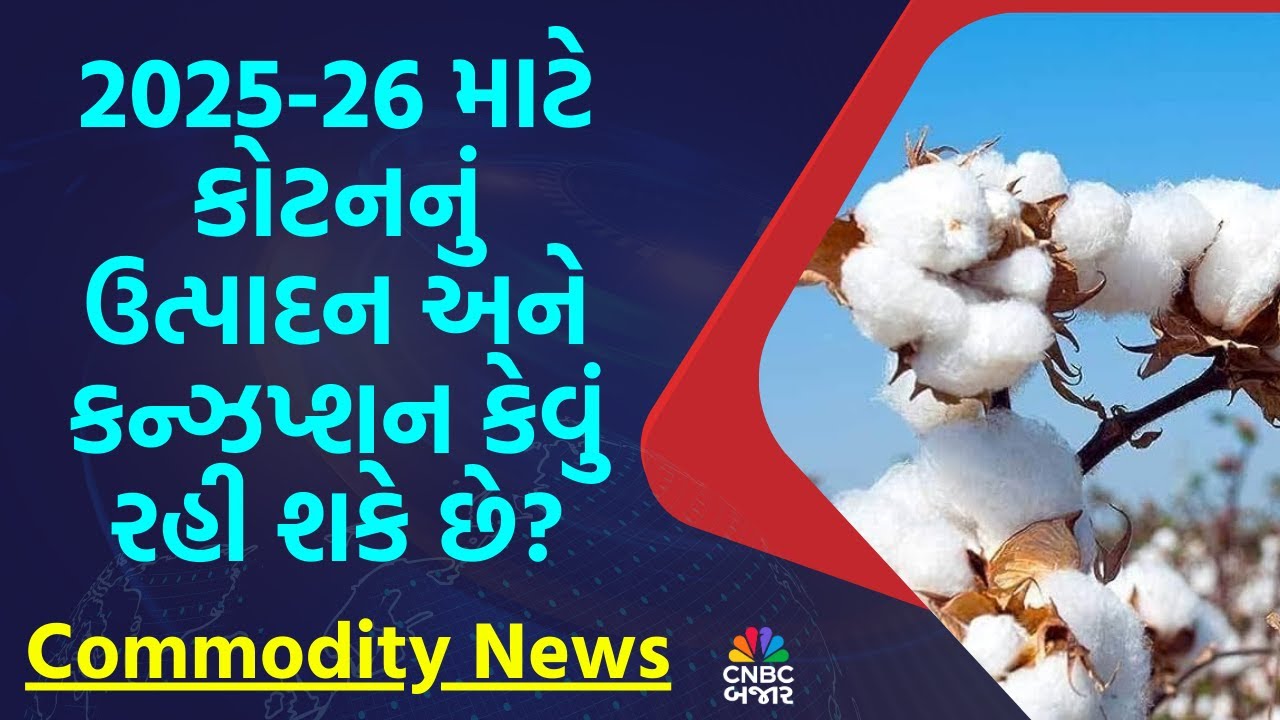 Commodity latets News | 2025-26 માટે Cotton નું ઉત્પાદન અને કન્ઝપ્શન કેવું રહી શકે છે?| Cotton News