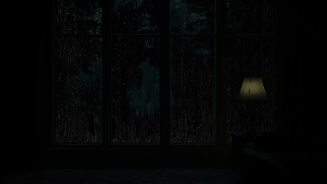 Heavy Rain on Glass at Night | Thunder ASMR for Relaxation, Deep Sleep and Peaceful Mind