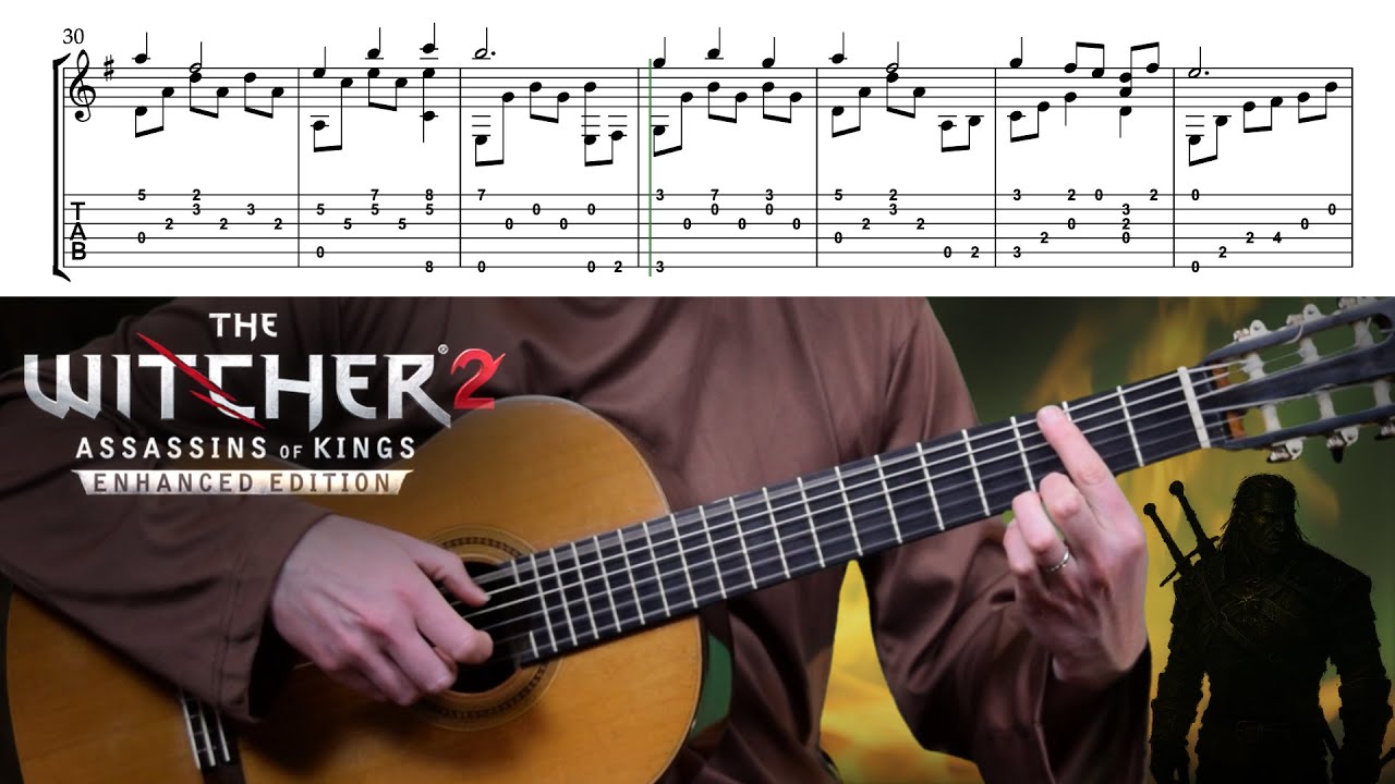 A Tavern on the Riverbank – The Witcher 2 | Classical Guitar Cover + Tabs