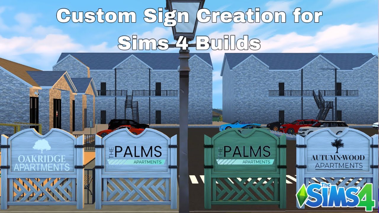 How I create signs for your Sims 4 builds