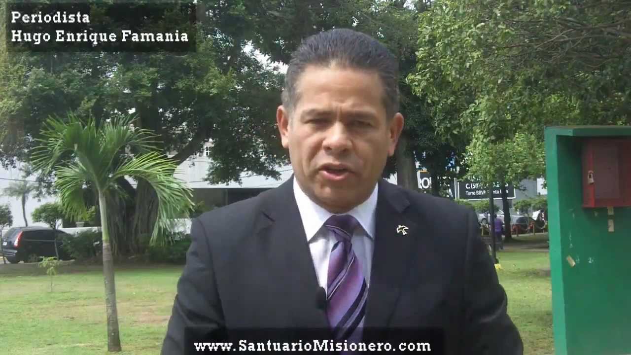 Hugo Enrique Famania en el Templo Santuario Misionero