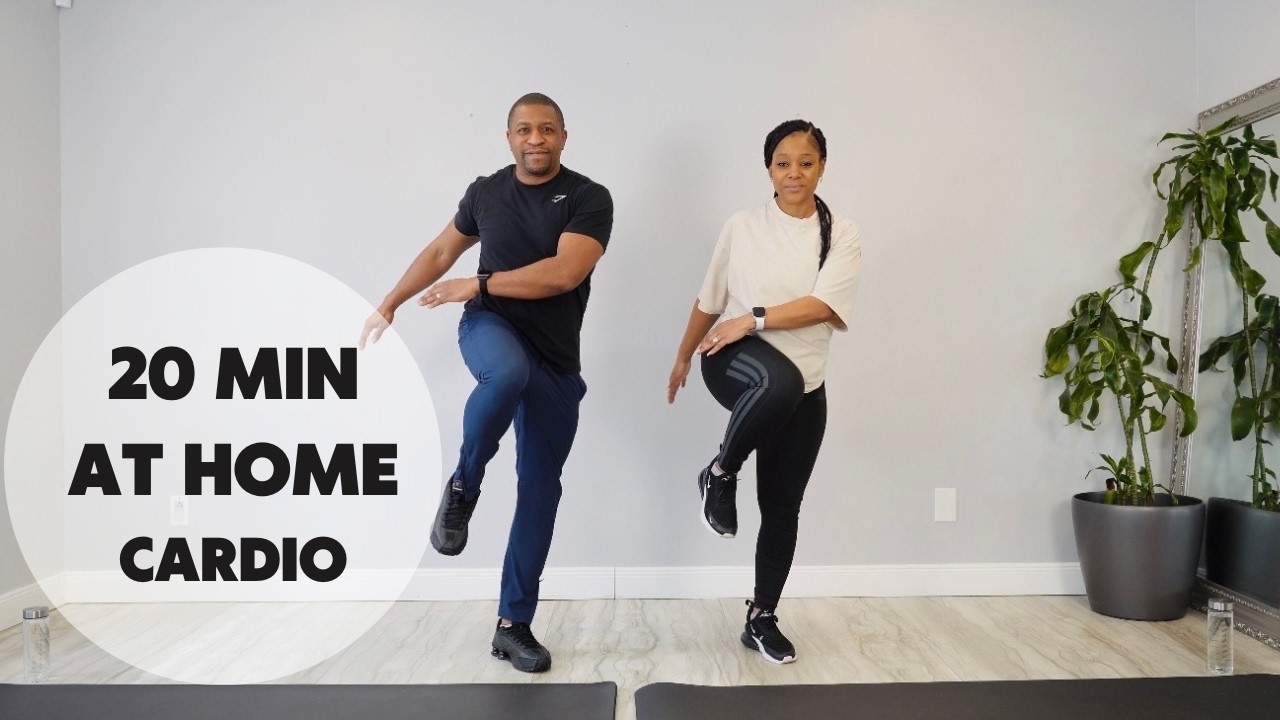 20 MIN Full Body Cardio + Weights No Jumping