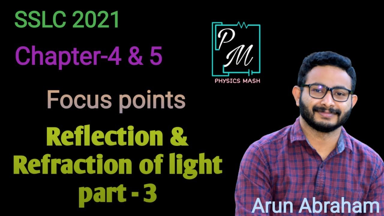 SSLC 2021 : Focus Points- Chapter 4 & 5 : Reflection and Refraction - Part-3