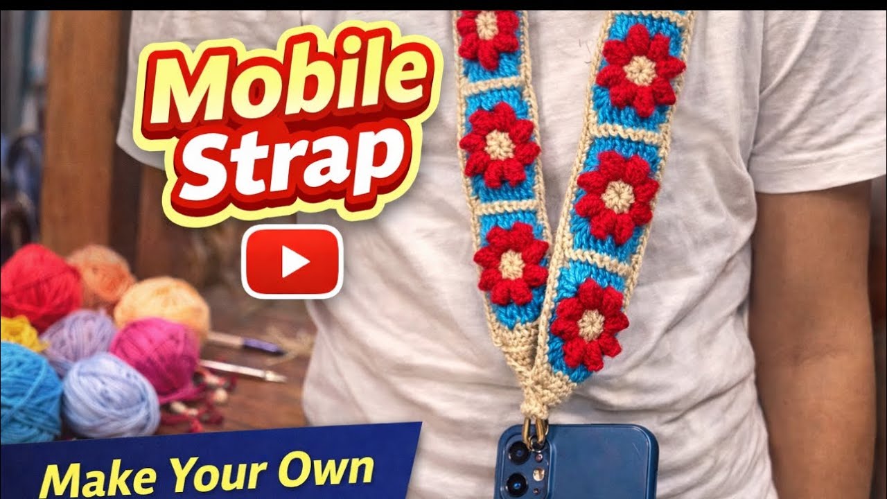 ⚡️ Cute & Trendy Crochet Phone Strap ✨