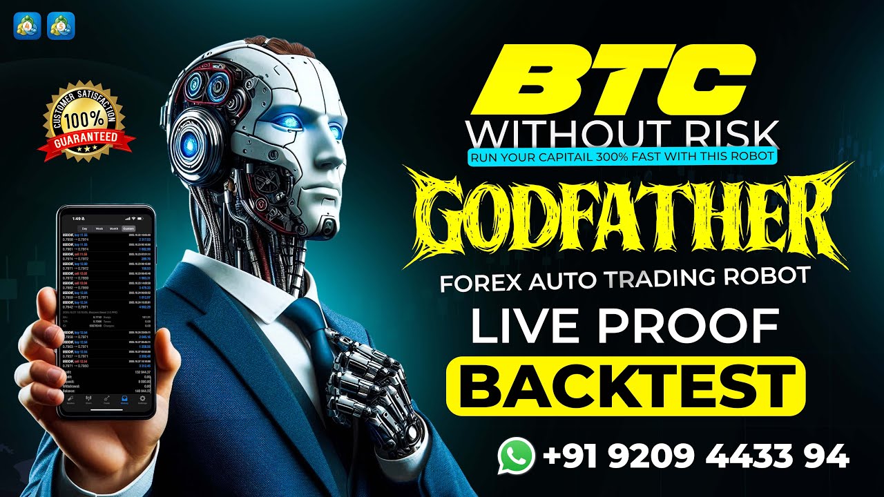 Godfather Expert Advisor for Bitcoin BTC | Works on MT4& MT5| Live Backtest | +91 9209443394 |