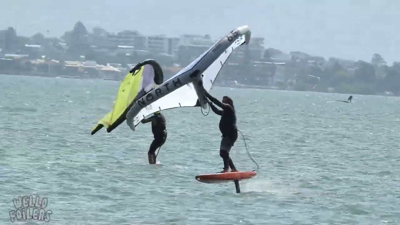 Wellington Pt Qld Wing foiling Wind foiling Kiting getting overpowered