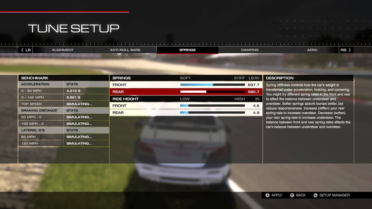 Forza 5 - Tuning in-depth - Springs