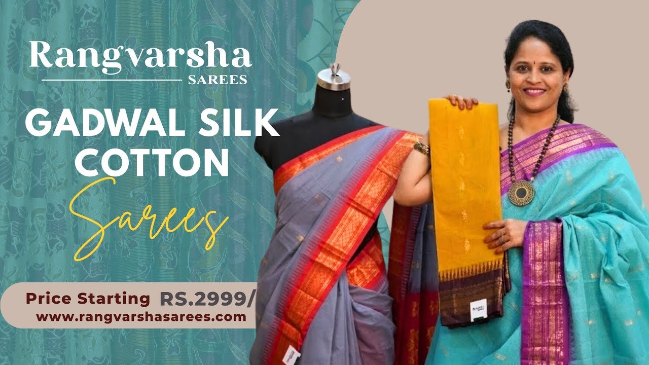 Gadwal Silk Cotton Sarees-Rangvarsha Sarees-Pure handwoven silk cotton sarees -14th December 2025