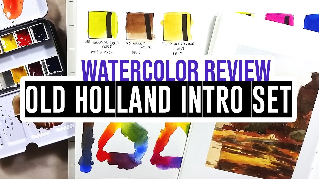 Review & demo - Old Holland watercolor paints!